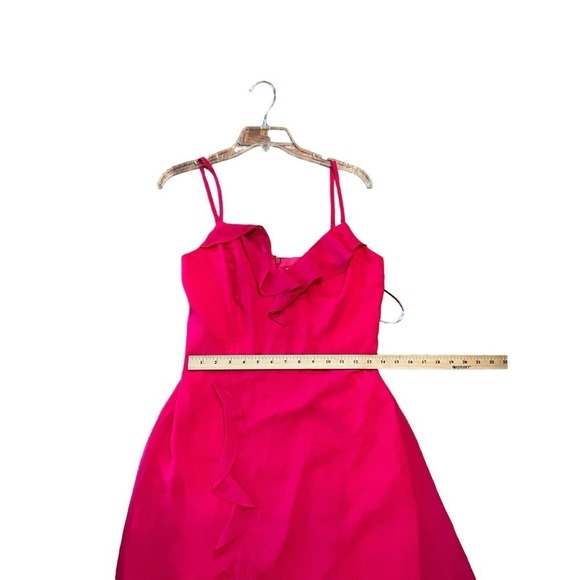 Kensie Midi Wrap Dress Women 8 Pink Adjustable Spaghetti Strap Sleeveless V-Neck - Picture 6 of 6